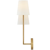 Cora Wall Sconce Lacquered Brass Right By Lark Living - Side View2