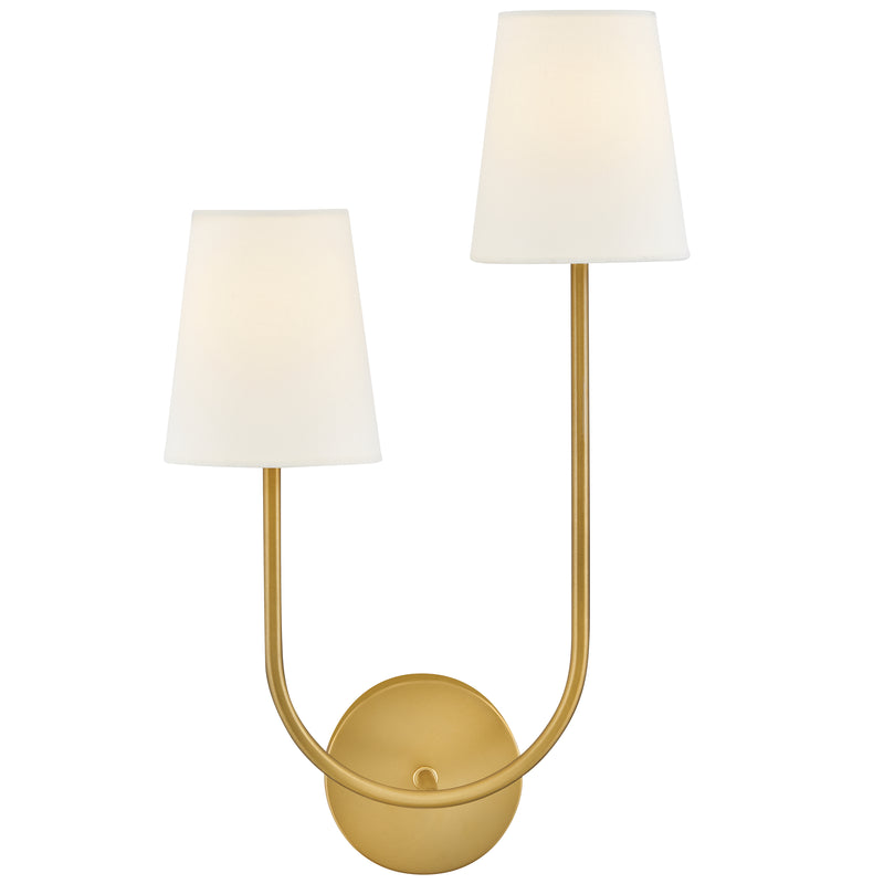 Cora Wall Sconce Lacquered Brass Right By Lark Living