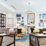 Coral Chandelier Medium Gold By Matteo - Lifestyle View