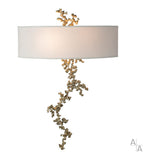 Coral Wall Sconce, shown in Modern Brass, by Hubbardton Forge