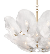 Corato Chandelier Medium Brass White By Lib CO Detailed View