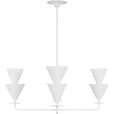 Cornet Chandelier — 36", Cast Plaster, Cast Plaster