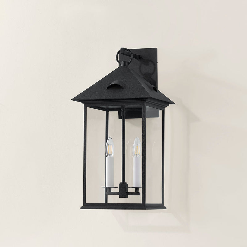 Corning Exterior Wall Sconce Large By Troy Lighting Side View