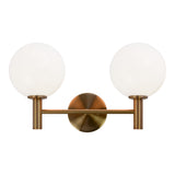 Cosmo Wall Sconce 17 Inch Aged Gold Brass Opal