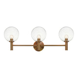 Cosmo Wall Sconce 26 Inch Aged Gold Brass Clear