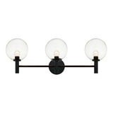 Cosmo Wall Sconce 26 Inch Black Clear