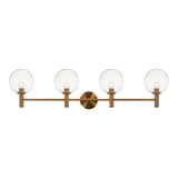 Cosmo Wall Sconce 36 Inch Aged Gold Brass Clear