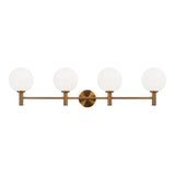 Cosmo Wall Sconce 36 Inch Aged Gold Brass Opal