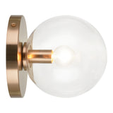 Cosmo Wall Sconce 6 Inch Aged Gold Brass Clear