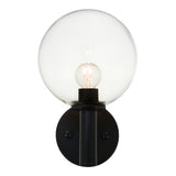 Cosmo Wall Sconce 6 Inch Black Clear