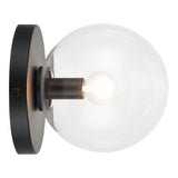 Cosmo Wall Sconce 6 Inch Black Clear