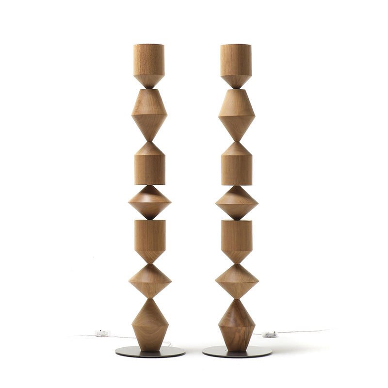 Costantina Floor Lamp Wood By Mogg Side View1