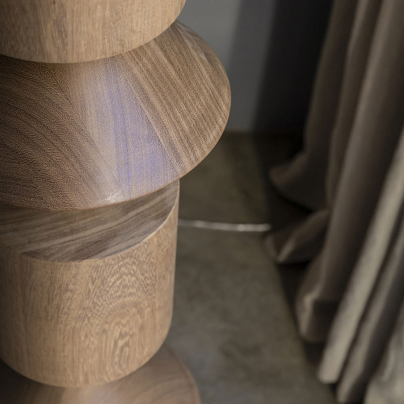 Costantina Floor Lamp Wodd By Mogg Side View3