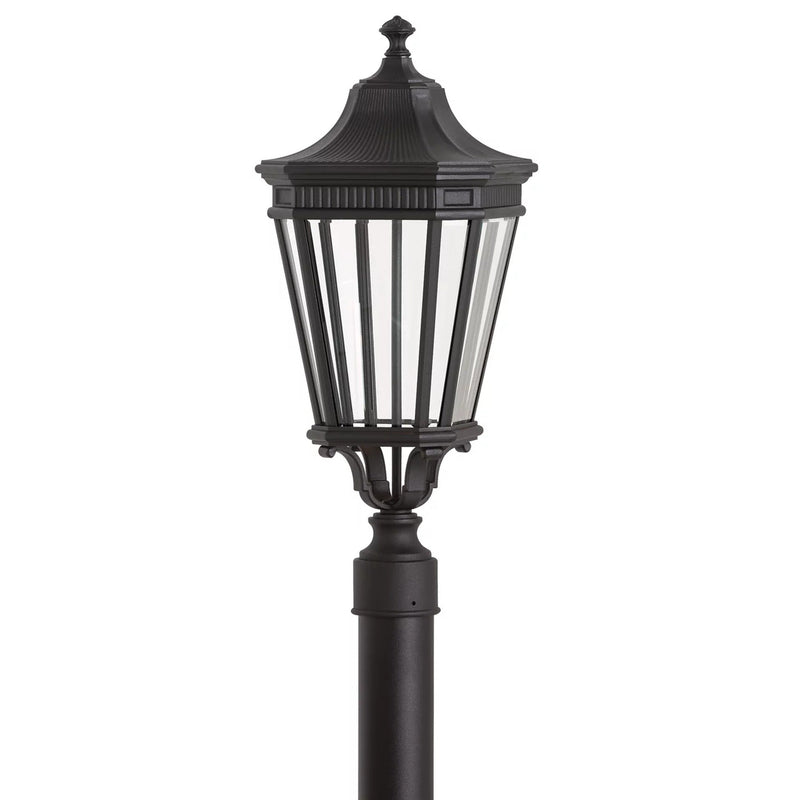 Cotswold Lane Post Lantern — 22.5 Inch, Black