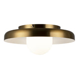 Creston Ceiling Light 11 7/8 Inch Aged Gold Brass