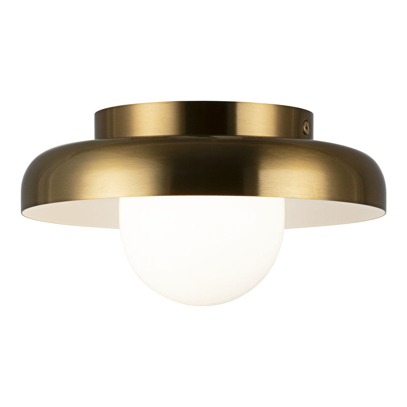 Creston Ceiling Light 7 7/8 Inch Aged Gold Brass