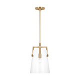 Crofton Pendant — 10 1/4", Clear, Satin Brass