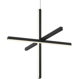 Crosley 3 Light Pendant Small Matte Black By Matteo - Front View