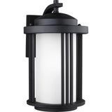 Crowell Outdoor Wall Lantern — Medium, Antique Bronze with Creme Parchment Glass