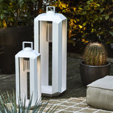 Cube Outdoor Portable Lamp Large Matt White Lacquered By Contardi - Lifestyle View1