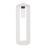 Cube Outdoor Portable Lamp Small Matt White Lacquered By Contardi - Front View