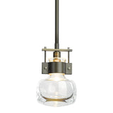 Cuff Mini Pendant Medium, shown in Dark Smoke, by Hubbardton Forge