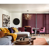 Cura Pendant Light by Cerno lifestyle - walnut nest pendant over a dining table