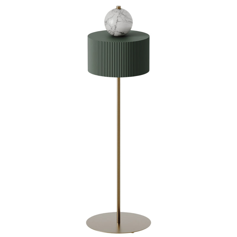 Aged Gold-White Curn Floor Lamp by Aromas