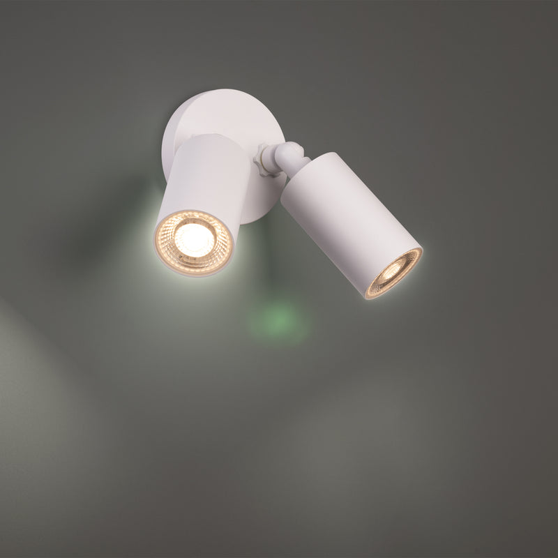 Cylinder Adjustable Outdoor Wall Light Medium White By WAC Lighting Lifestyle View