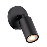Cylinder Adjustable Outdoor Wall Light Small Black By WAC Lighting