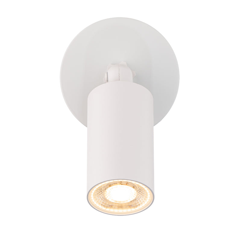 Cylinder Adjustable Outdoor Wall Light Small White By WAC Lighting