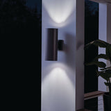 Cylinder Outdoor Wall Light Large Architectural Bronze By Kichler - Lifestyle View2