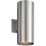 Cylinder Outdoor Wall Light Large Brushed Aluminium By Kichler