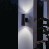 Cylinder Outdoor Wall Light Medium Architectural Bronze By Kichler - Lifestyle View1