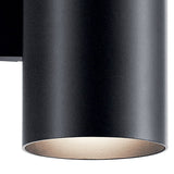 Cylinder Outdoor Wall Light Medium Black By Kichler - Detaield View