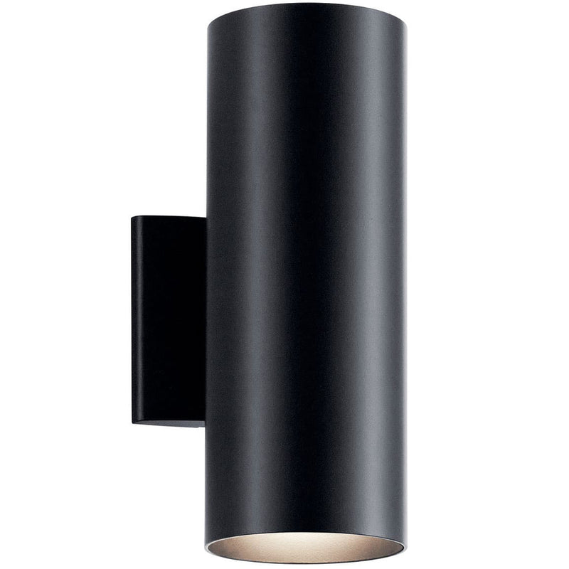 Cylinder Outdoor Wall Light Medium Black By Kichler