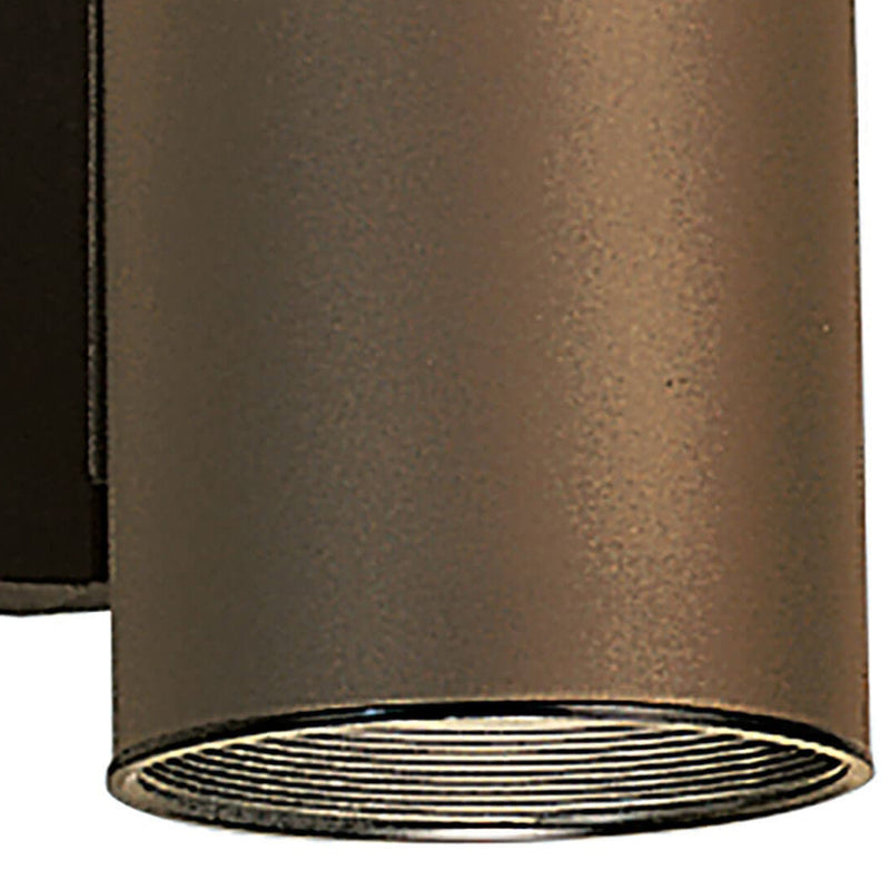 Cylinder Outdoor Wall Light Small Architectural Bronze By Kichler - Detailed View