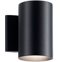 Cylinder Outdoor Wall Light Small Black By Kichler