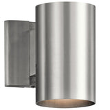 Cylinder Outdoor Wall Light Small Brushed Aluminium By Kichler