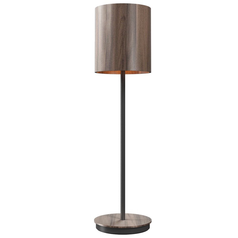 Cylindrical Table Lamp American Walnut Small By Accord