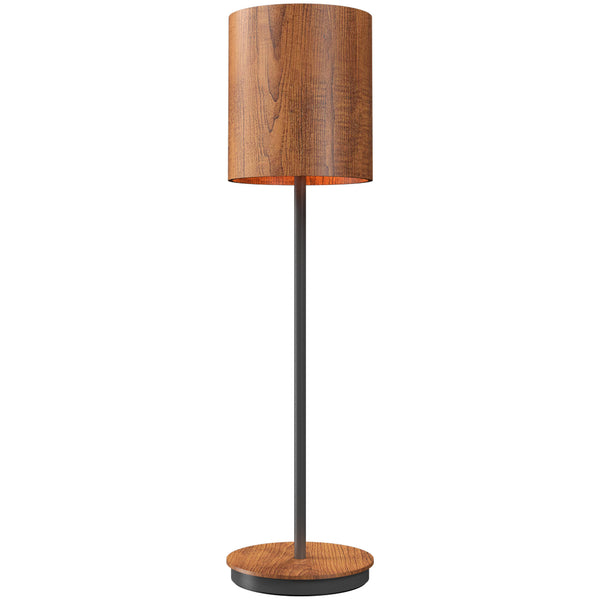 Cylindrical Table Lamp Imbuia Small By Accord