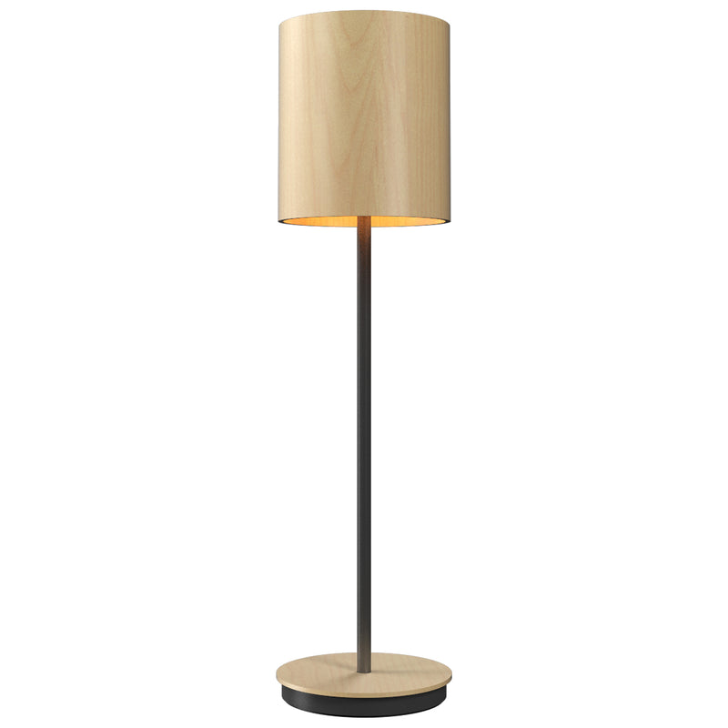 Cylindrical Table Lamp Maple Small By Accord