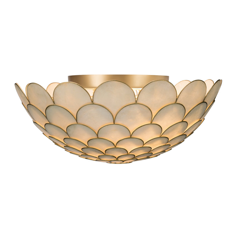 Darby 16'' LED Soft Gold Semi Flush Mount by Crystorama