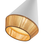 Dafne Pendant Light White Braided Rope Small By Alora Detailed View