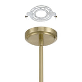 Dahlia 23-inch 6-light Brass Chandelier with Opal Glass Shades