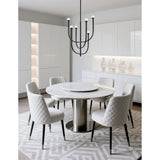 Dahlia 23-inch 6-light Textured Black Chandelier with Opal Glass Shades