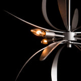 Dahlia Mini Pendant detail in Vintage Platinum, by Hubbardton Forge