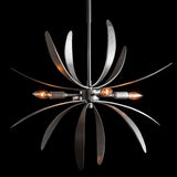 Dahlia Mini Pendant detail in Vintage Platinum, by Hubbardton Forge