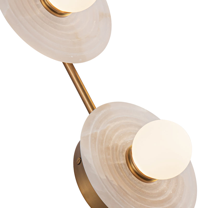 Dahlia Single Wall Sconce By Alora VB 2 Light Detailed View