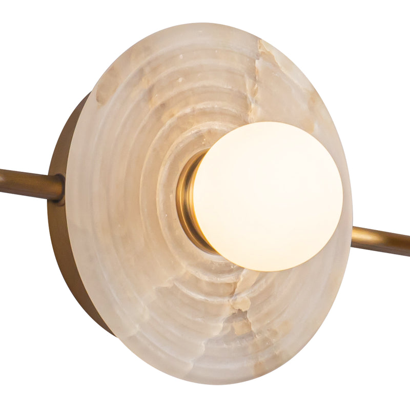 Dahlia Single Wall Sconce By Alora VB 3 Light Detailed View